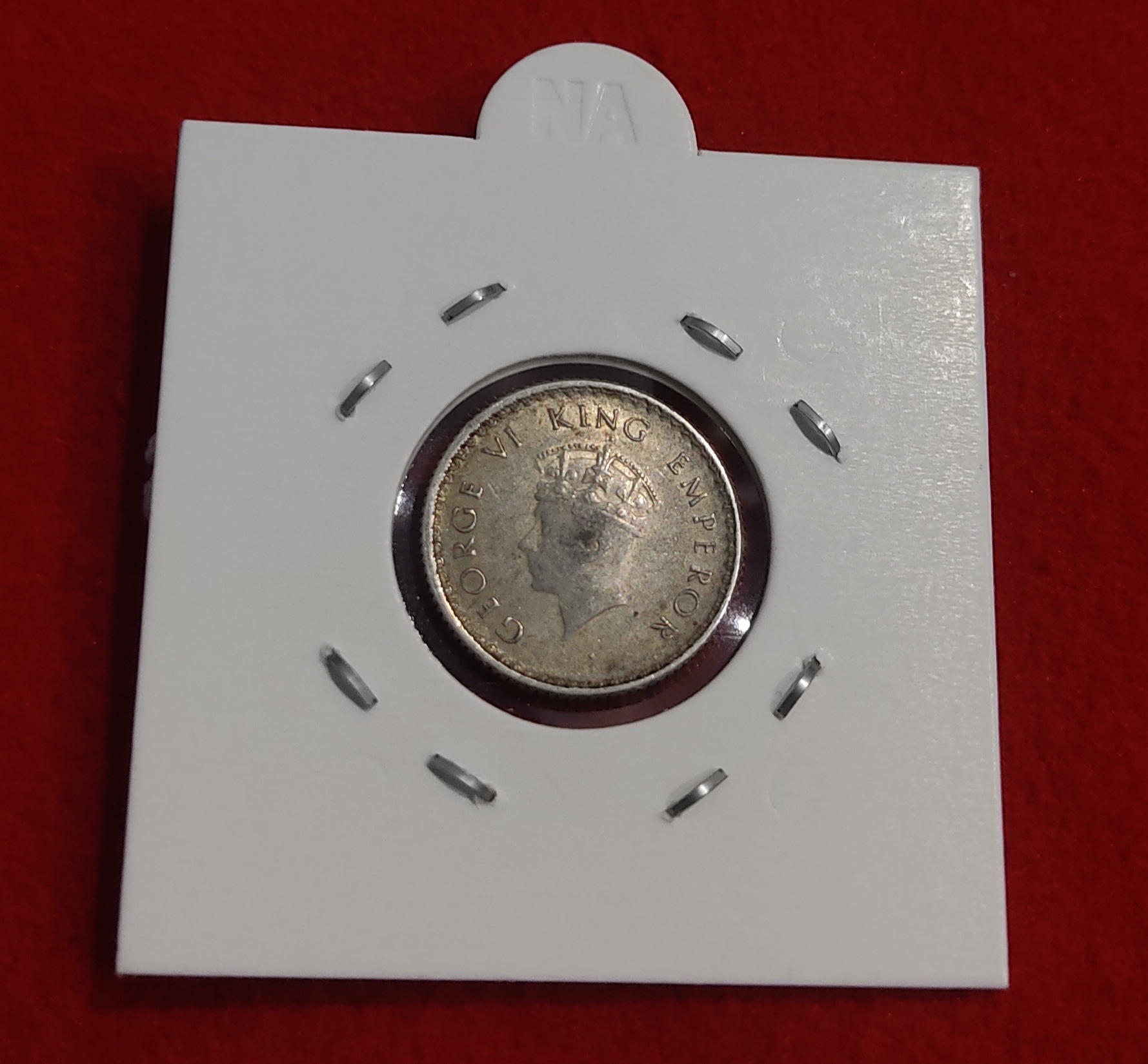 1/4 Rupee Silver Coin 1939 Calcutta Mint