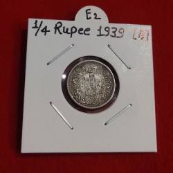 1/4 Rupee Silver Coin 1939 Bombay Mint