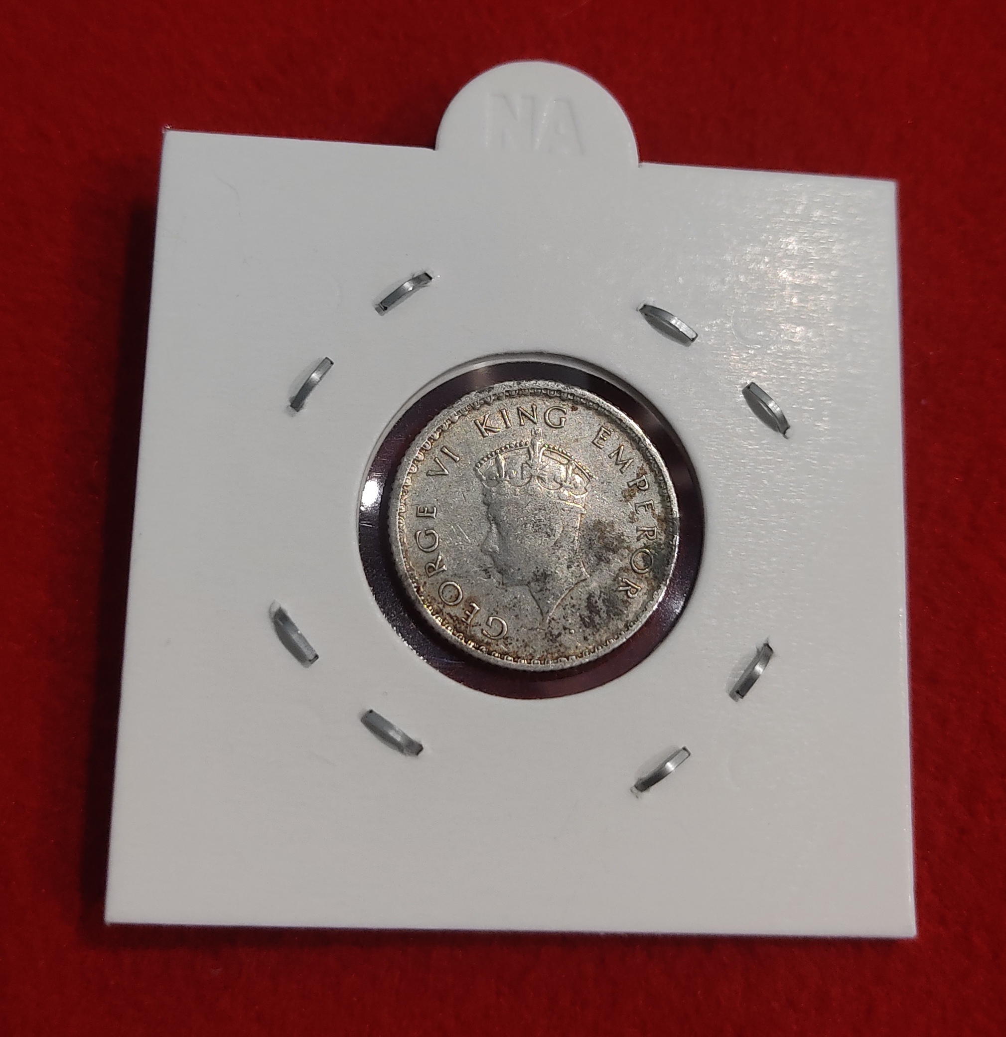 1/4 Rupee Silver Coin 1939 Bombay Mint
