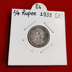 1/4 Rupee Silver Coin 1939 Bombay Mint
