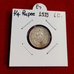 1/4 Rupee Silver Coin 1939 Bombay Mint