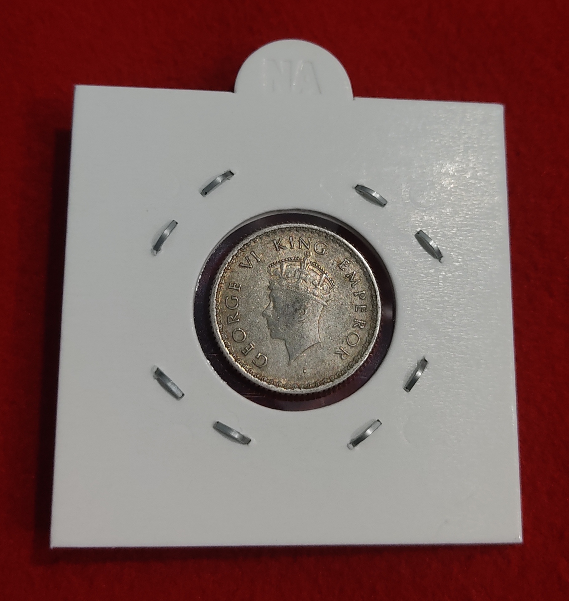 1/4 Rupee Silver Coin 1939 Calcutta Mint