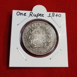 One Rupee Silver Coin Victoria Queen 1840