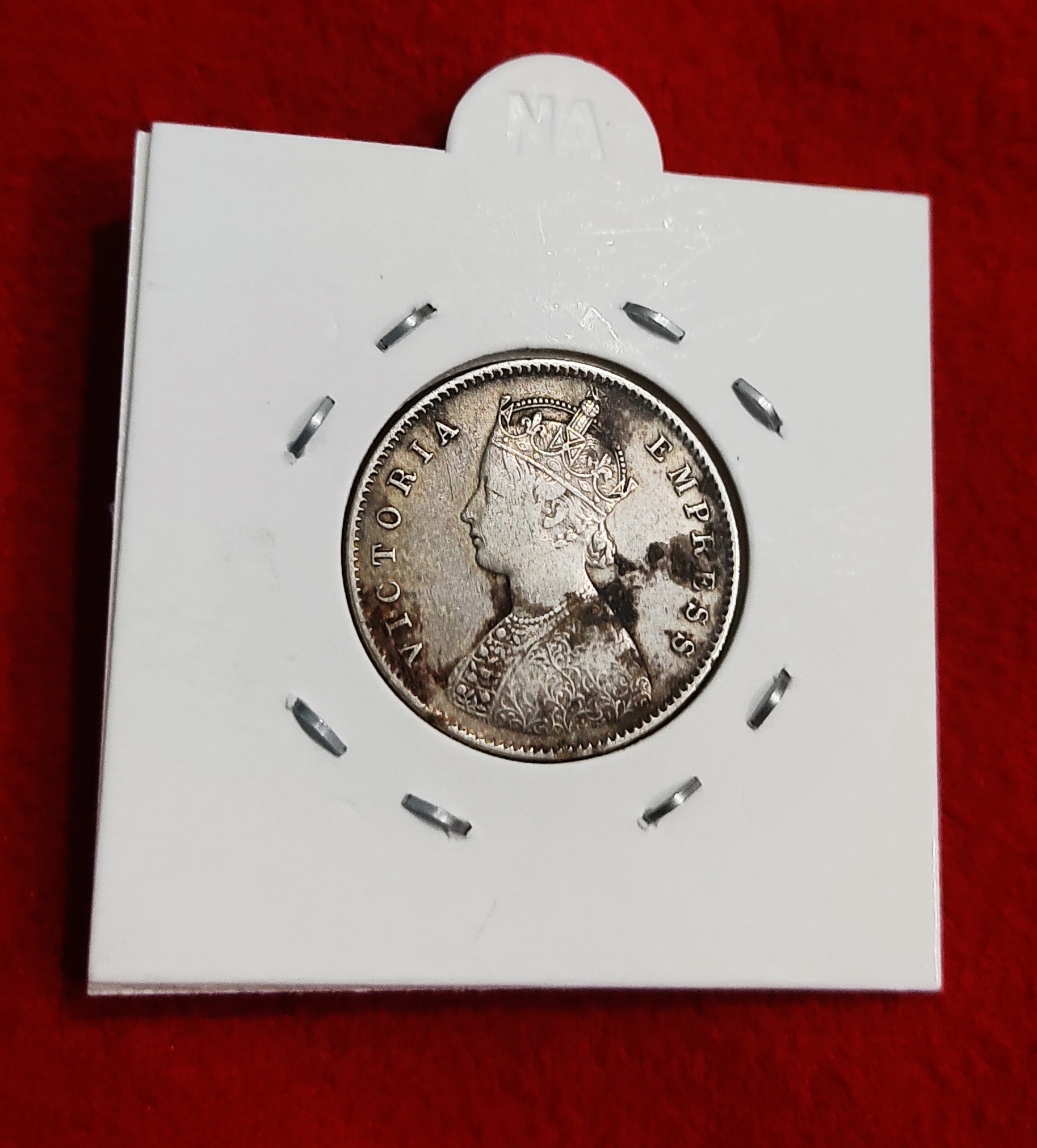 Half Rupee Silver Coin Victoria Empress Year 1887