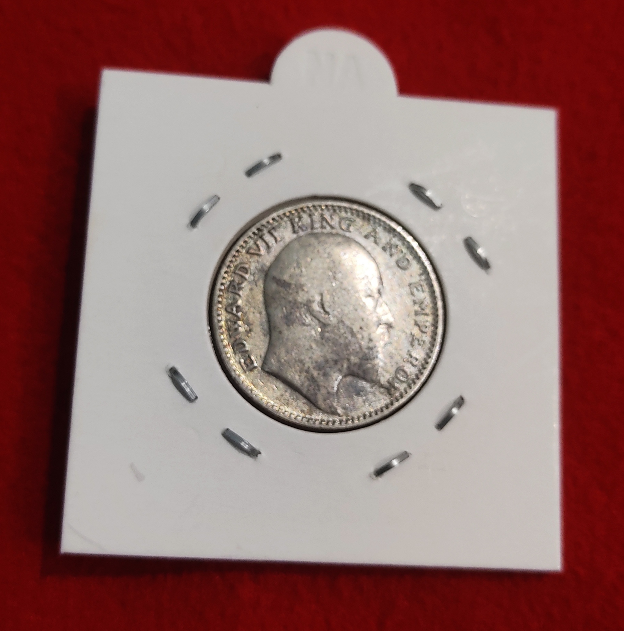 Half Rupee Silver Coin Edward VII 1908 Calcutta Mint
