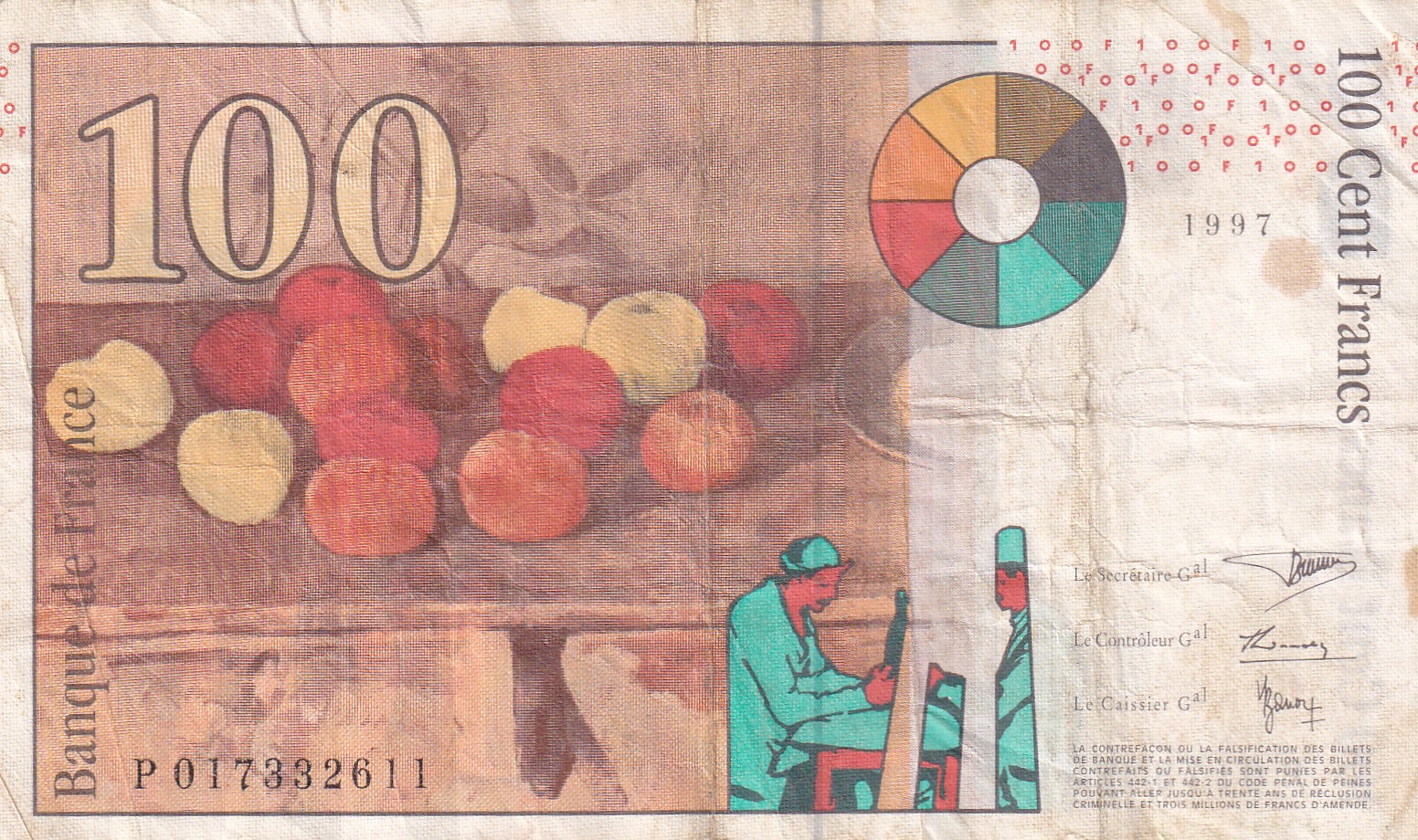 France 100 Cent Francs Bank Note