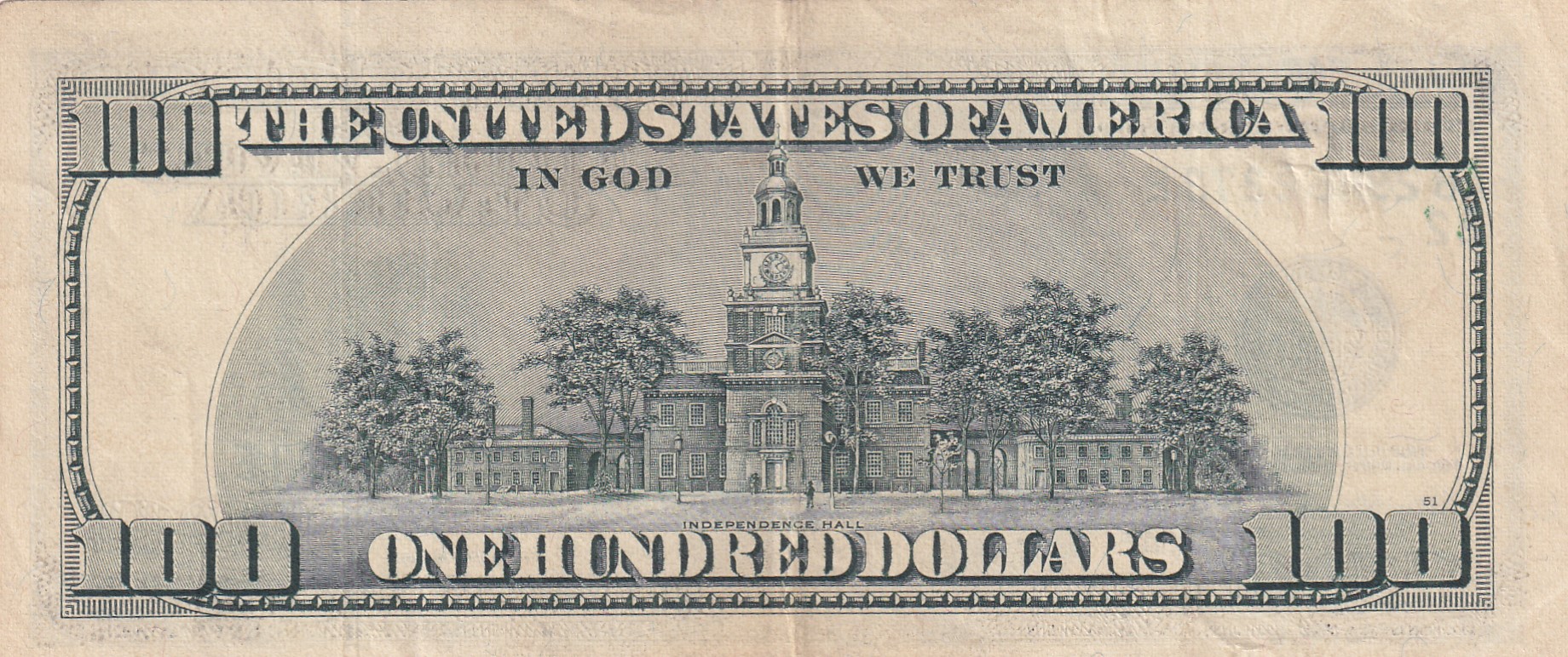 America 100 Dollar Benjamin Franklin Old Series 1996 Rare Note