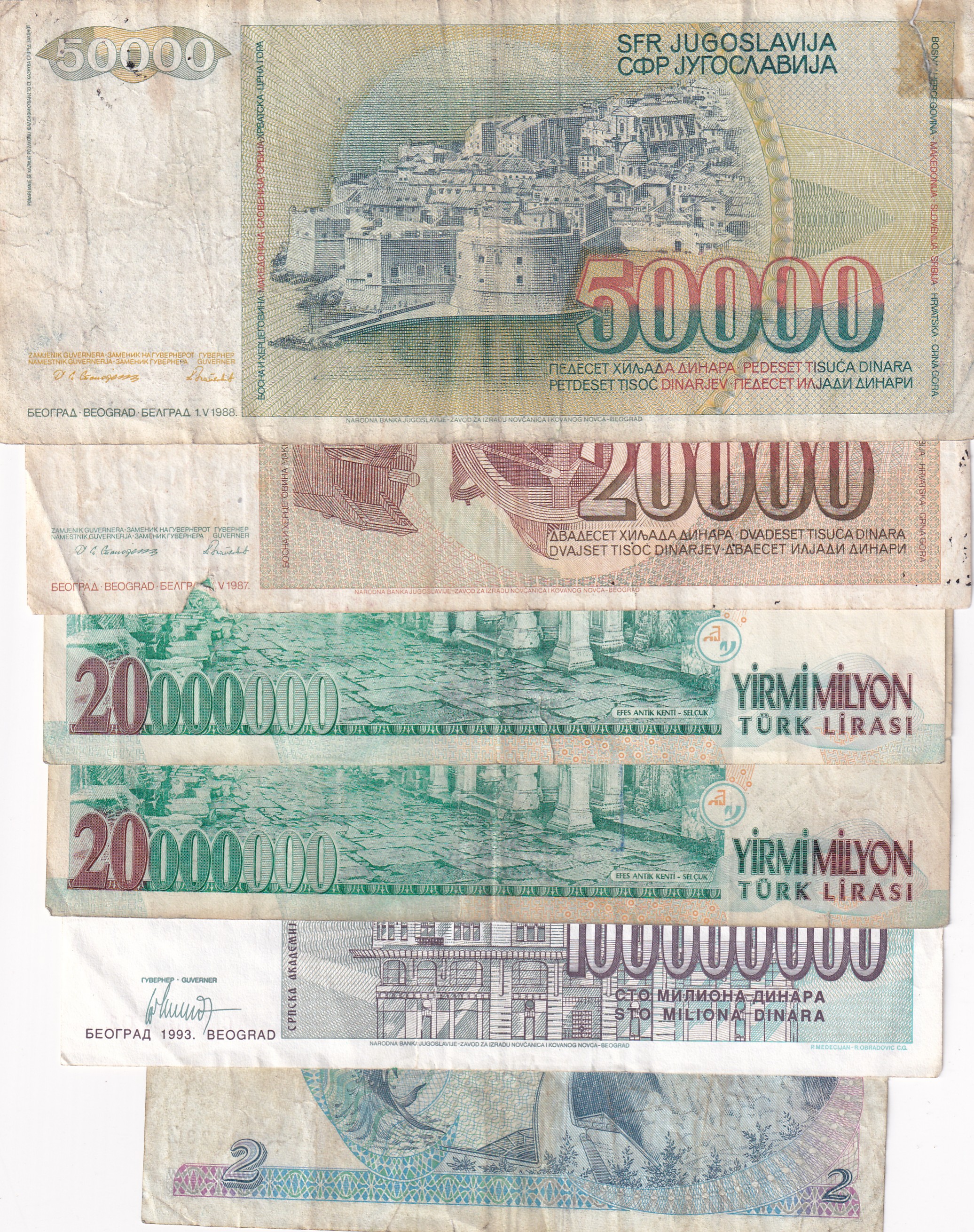 Six Note World Note Low Condition #SKU-4