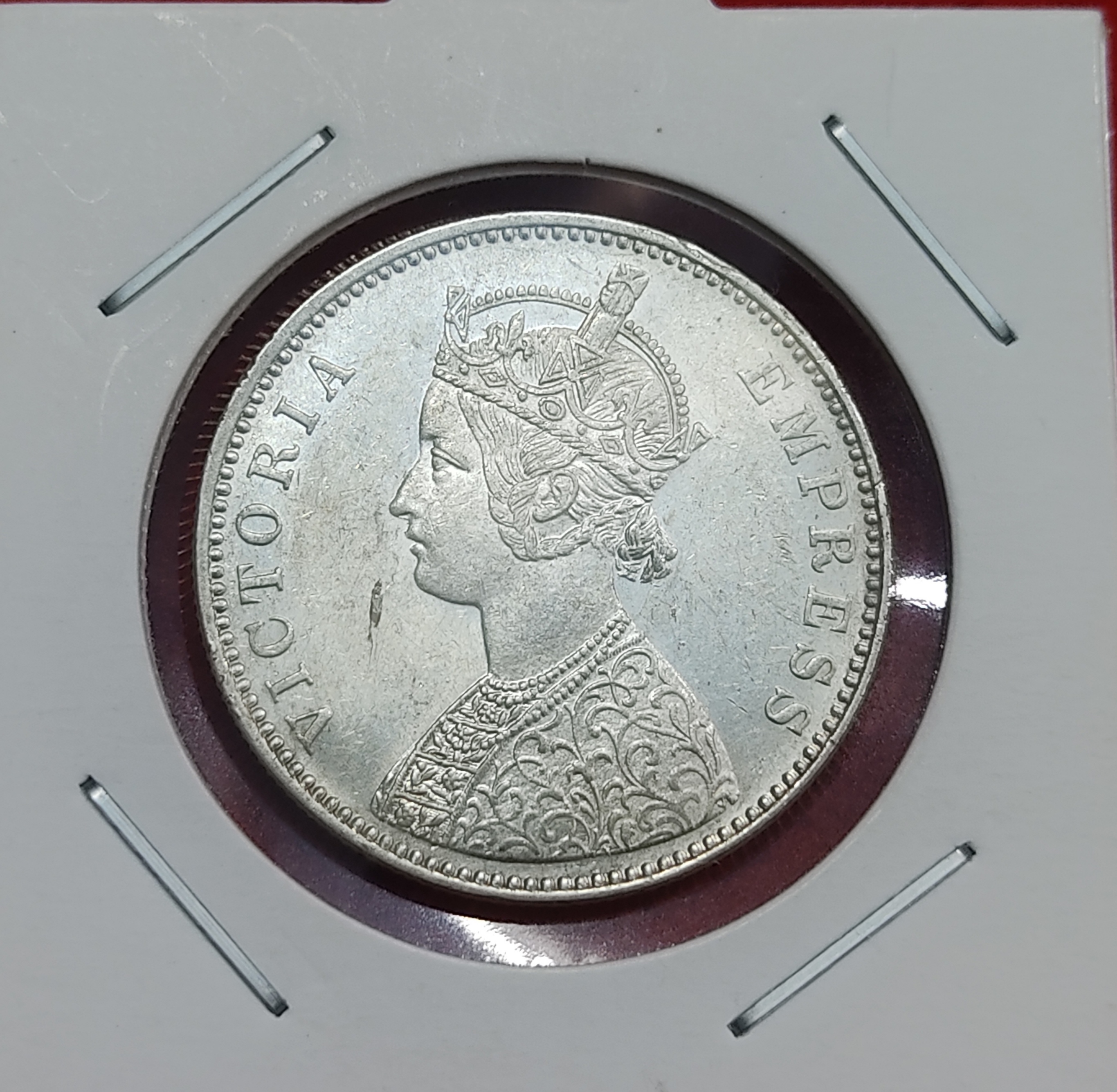 One Rupee Coin Victoria Empress 1882 Bombay Mint