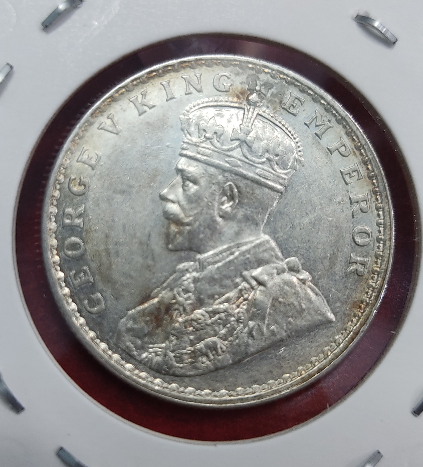 One Rupee Silver Coin George V 1922 Bombay Mint