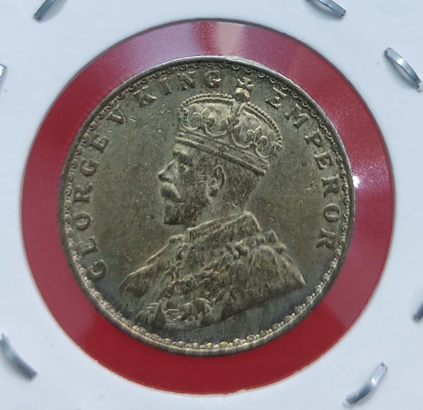 Half Rupee Silver Coin George V 1936 Bombay Mint