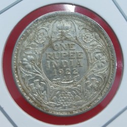 One Rupee Silver Coin George V 1922 Bombay Mint