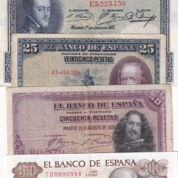 Espan 6 Different Old Issue Big Size Note #SK-21