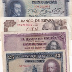 Espan 6 Different Old Issue Big Size Note Set #SK-23