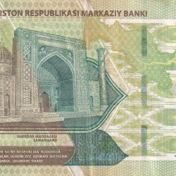 Uzbekistan 5000 Soʻm Bank Note # B-2