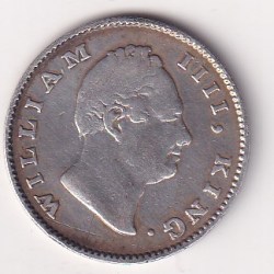 1835 William Half Rupees East India Company Extremely Rare Silver Coin # 63