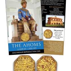 The Ahoms – Gold Mohur Reproduction Coin with Beautiful Folder Coin