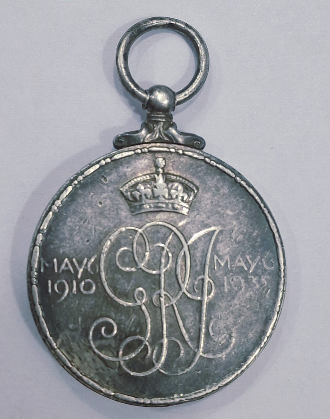 Royal Mint King George 5TH Silver Jubliee Named Medal 1910 to 1935. High Grade 30 gm. Silver.