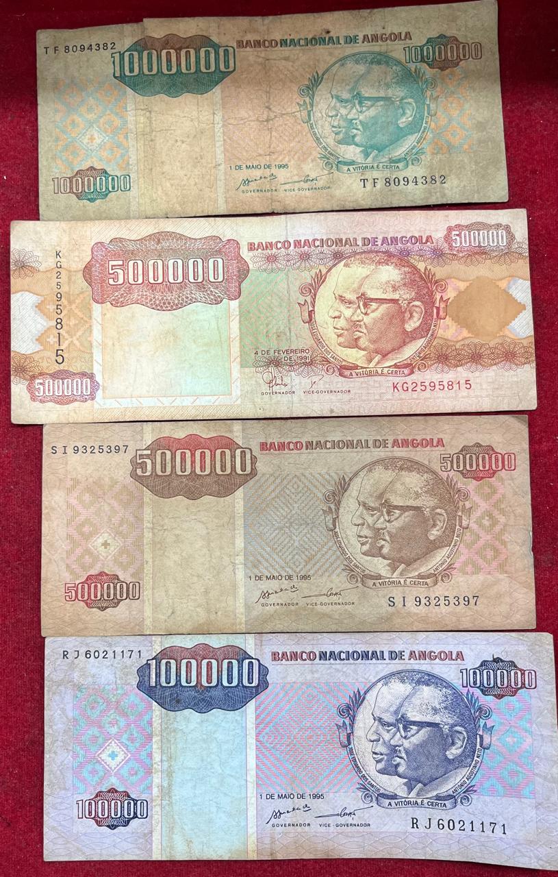 Angola ( 13 PCS Different ) Old Issue Note Set