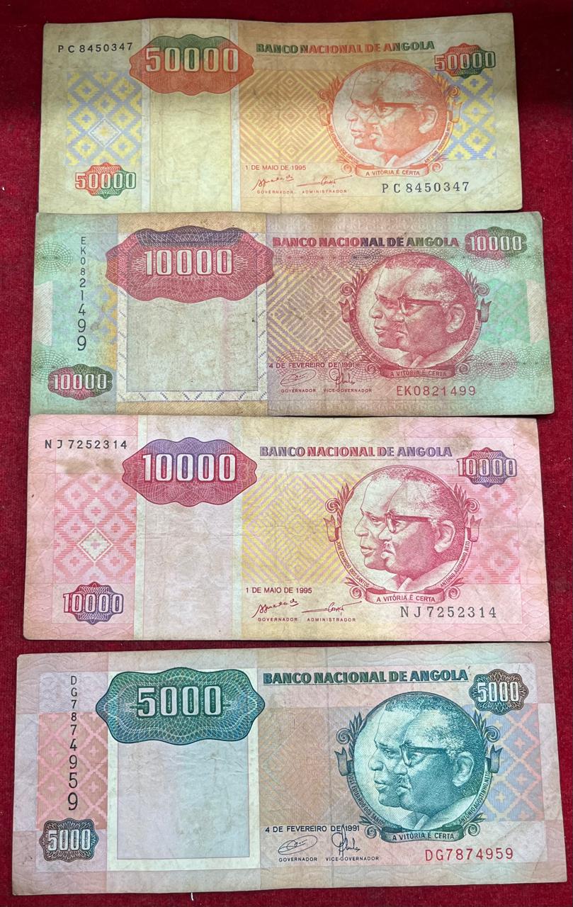 Angola ( 13 PCS Different ) Old Issue Note Set