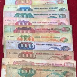 Angola ( 13 PCS Different ) Old Issue Note Set