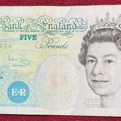 England 5 Pounds -Elizabeth Bank Note #B-2