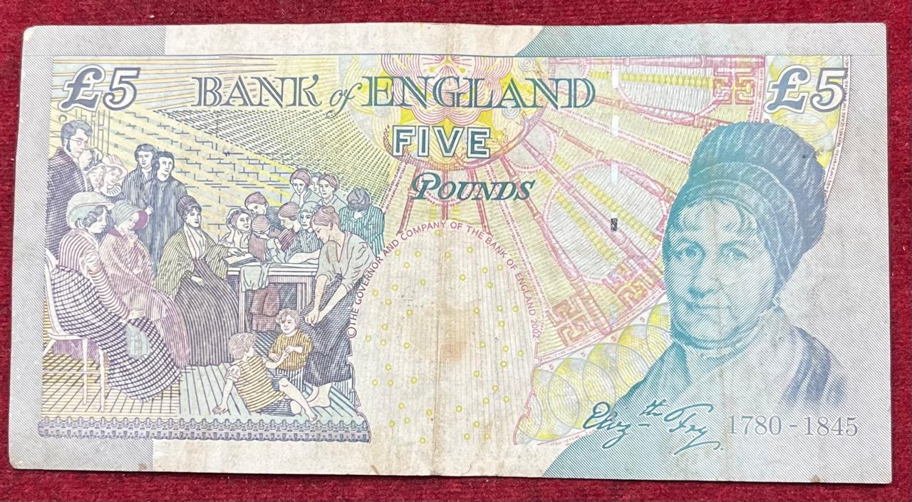 England 5 Pounds -Elizabeth Bank Note #B-2