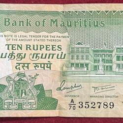 Mauritius 10 Rupees #B-2