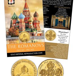 THE ROMANOVS – Gold Imperial Reproduction Coin with beautiful folder