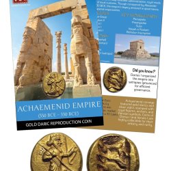 ACHAEMENID EMPIRE – Gold Daric Reproduction Coin with beautiful folder