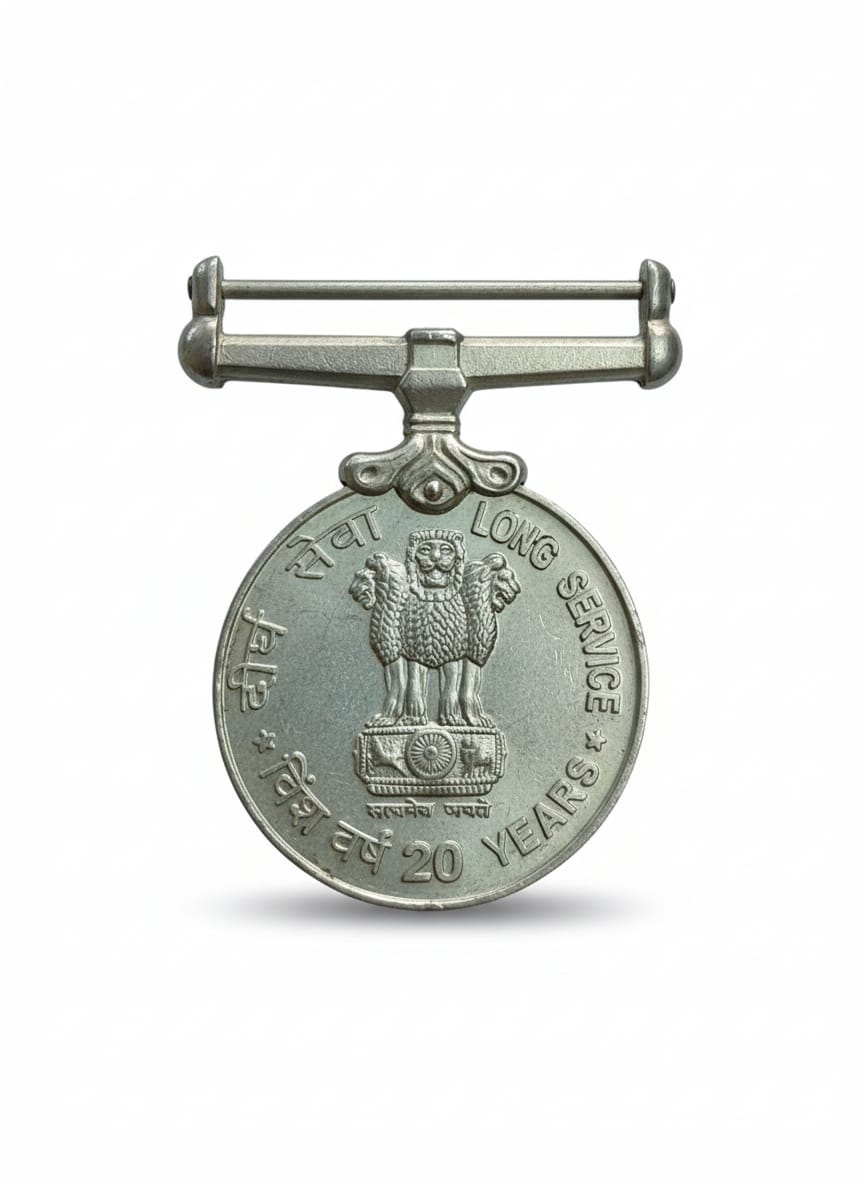 India Republic Medal (20 Years) LONG Service Beautiful Medal