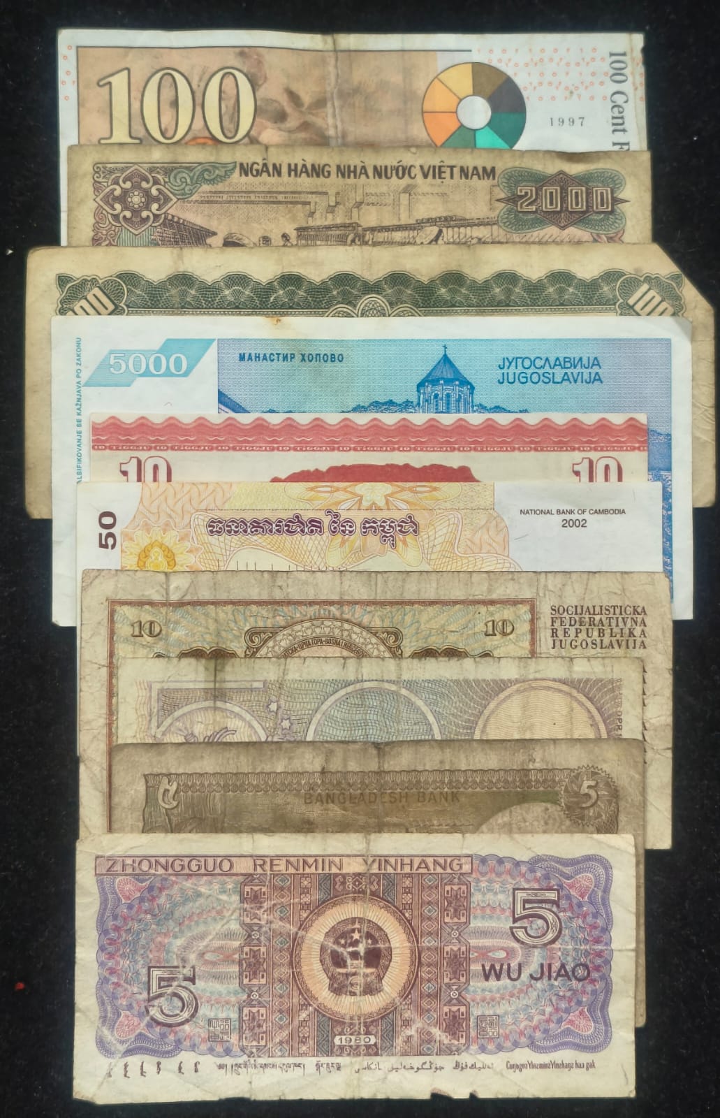 10 Different World Bank Note (10 Note Set)# Sku-3