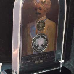 Centenary of the University of Mysore 1916-2016 ( 2 Coins Set ) V. I .P Set Portrait of Krishnaraja Wodeyar IV, the Maharaja of Mysore Extremely Rare with Certificate