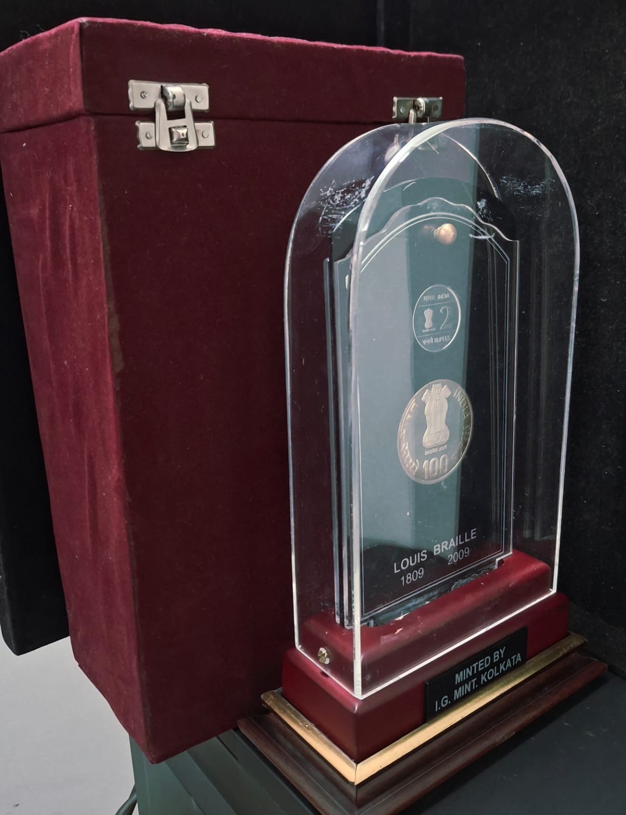 Louis Braille 1809-2009 ( 2 Coins Set ) V. I .P Set Extremely Rare with Beautiful BOX