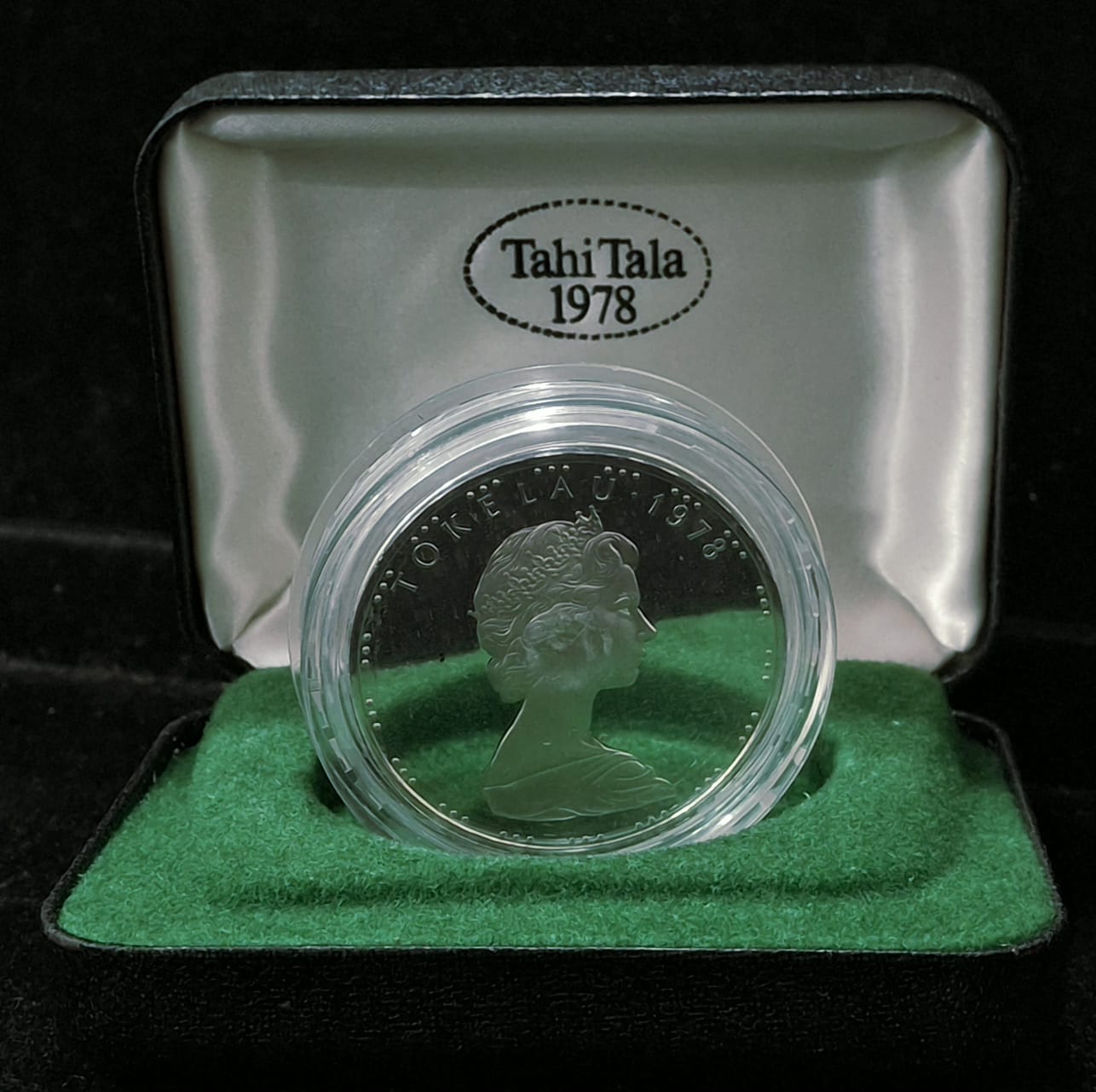 New Zealand › Tokelau 1 Tala 1978 - Elizabeth II Breadfruit Silver (Weight 27.22 g) Rare Coin Beautiful Capsule with BOX