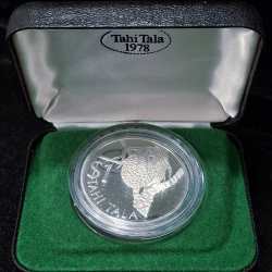 New Zealand › Tokelau 1 Tala 1978 - Elizabeth II Breadfruit Silver (Weight 27.22 g) Rare Coin Beautiful Capsule with BOX
