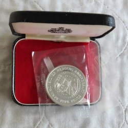 ISLE of MAN 1972 Silver Wedding Silver Proof 25 Pence Crown - mint sealed/boxed Composition Silver (.925) Weight 28.28 g