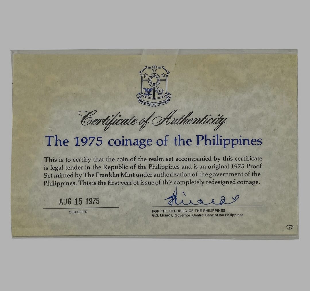 Philippines 1975 (2 Silver + 6) Coins Rare Minted by Franklin Mint Very Beautiful 8 Coins Set {SEE Description}