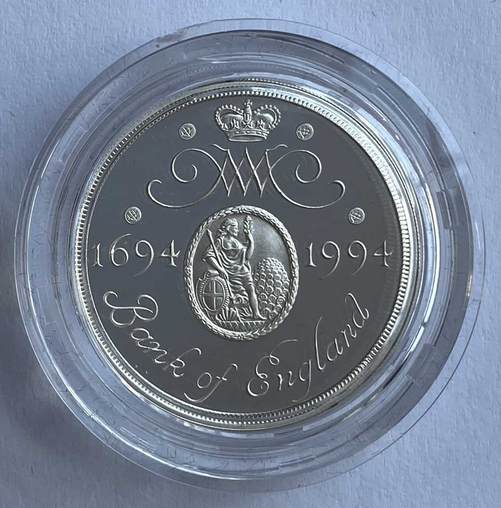 1994 United Kingdom 2 Pounds - Elizabeth II Bank of England; Silver Proof Silver (.925) Weight 15.98 g Royal Mint Beautiful BOX and Certificate