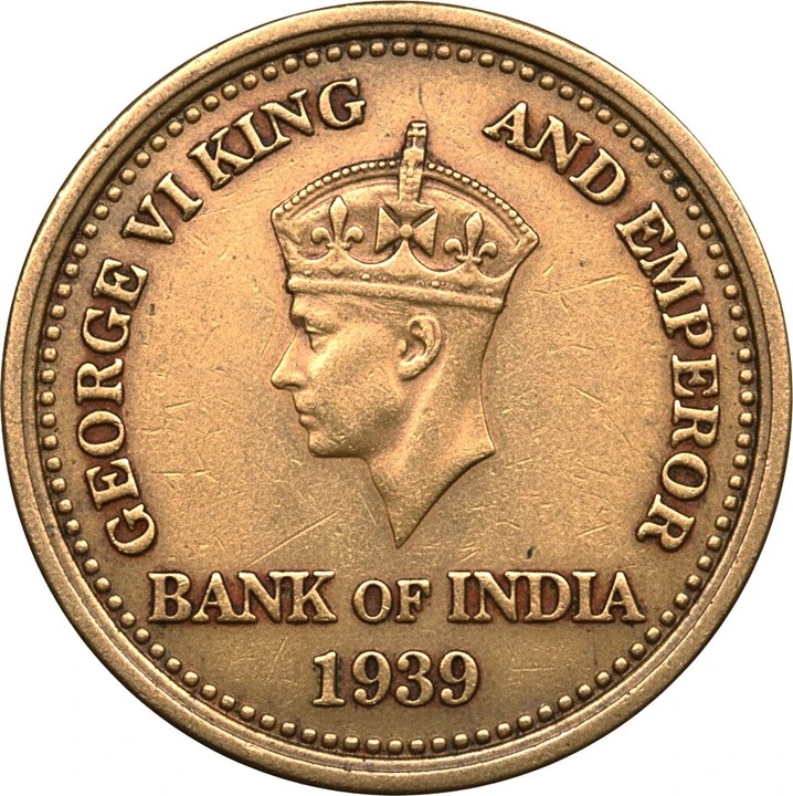 Ex-Rare 5 Rupya (Bank of Hindustan)1939 King George 6th,5 Deer/Hiran - Bank of India Medieval Coin Collection With Beautiful Box and Stand