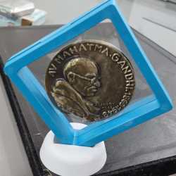 France Medal - Mahatma Gandhi 1948 Medallion Big Size Weight 122 Gram With Beautiful Box And Stand