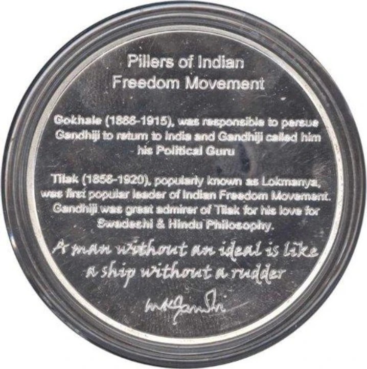 Mahatma Gandhi -Arrival to India Silver Plated Medallion With Box And Certificate