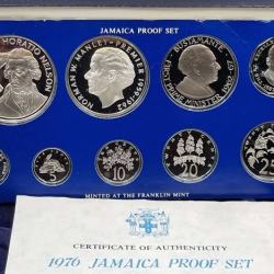 Jamaica Silver Proof Coin Year Set 1976 by Franklin Mint Franklin Mint