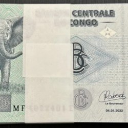Congo 100 Francs 100 Notes Serial Bundle Rare