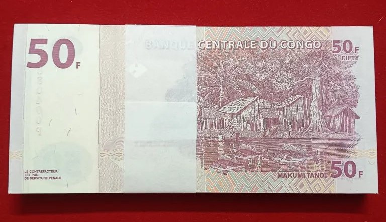 Congo 50 Francs 100 Notes Serial Bundle Rare
