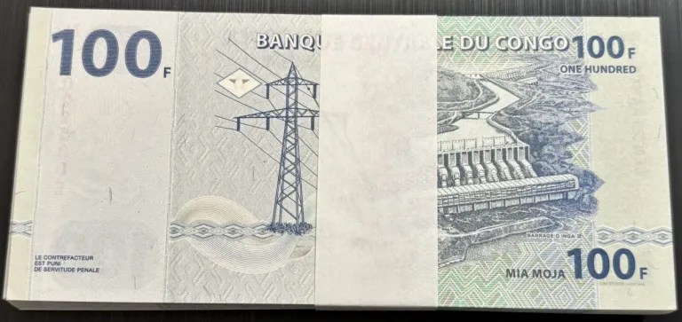 Congo 100 Francs 100 Notes Serial Bundle Rare