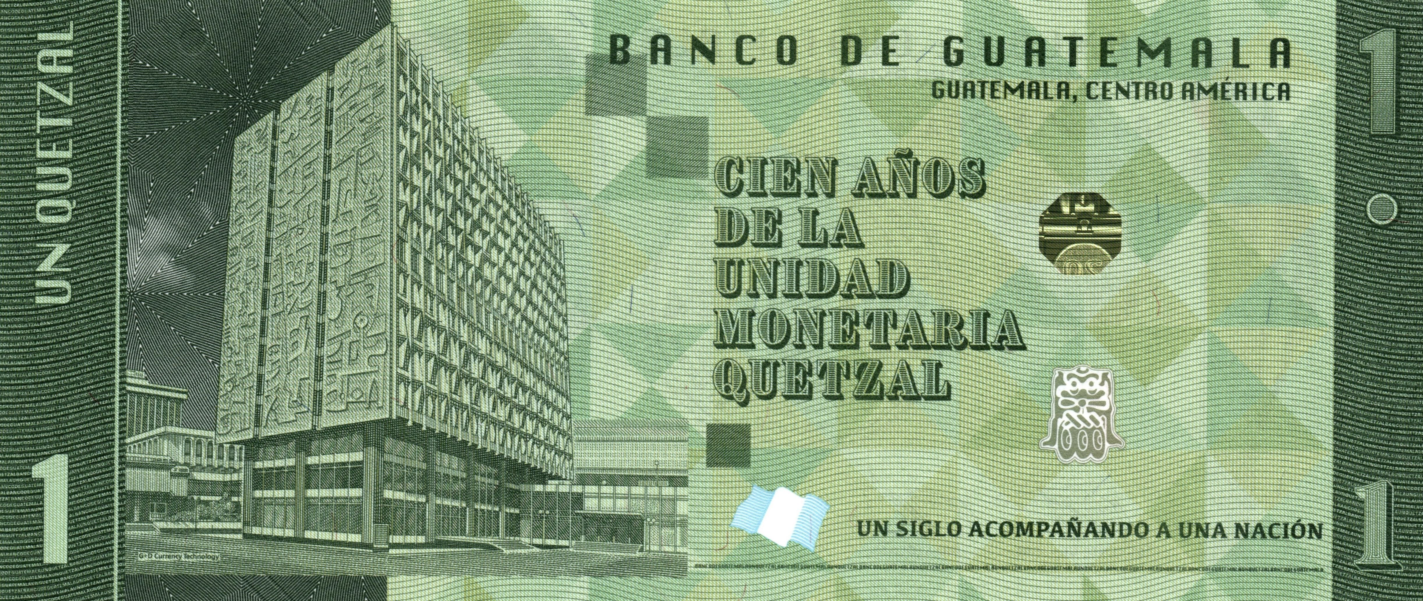 1 Quetzal of Guatemala Country (AD2024) Commemorative issue - 100 Years of the Quetzal Currency