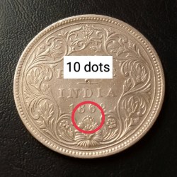 Victoria Queen 👑👑 Year. 1862 Dot variety 1862+10 dots=1872 year. Weight 11.5 GM Original Gauarantee Excellent Condition M 9314191234 ( what's app)
