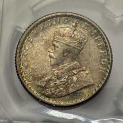 British India George V 1/4 Rupee 1936 Silver Coin UNC