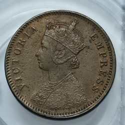 British India One Quarter Anna 1882 Copper Coin